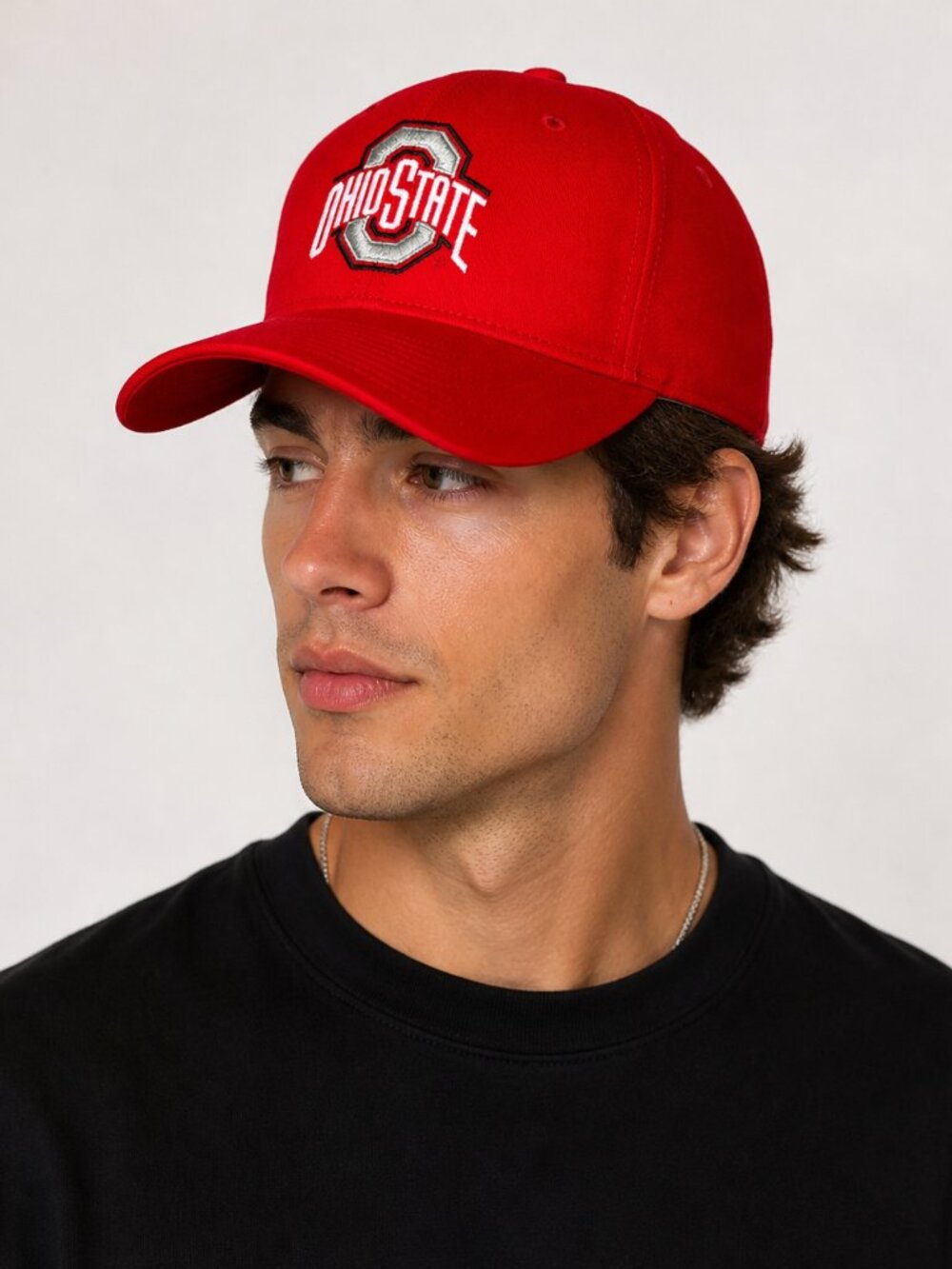 Ohio State Nike Men's O/S Red Dri-Fit Swoosh Embroidered Adjustable Back Hat Cap